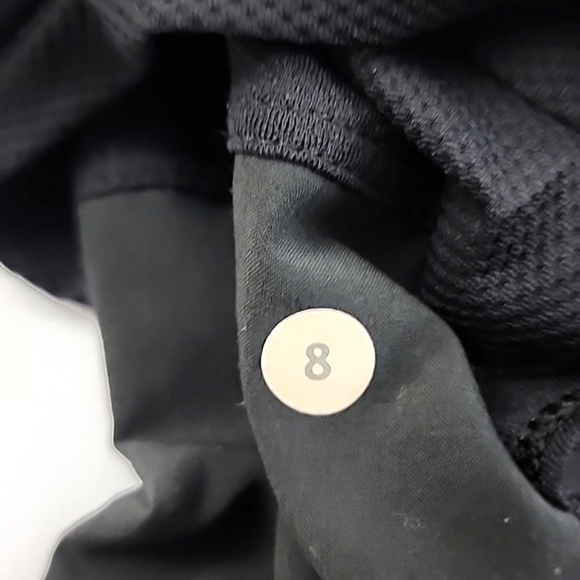 Lululemon Sun Runner Hybrid 1/4 Zip Pullover Top Black Grey Ruffle Mesh Size 8 - Picture 14 of 16